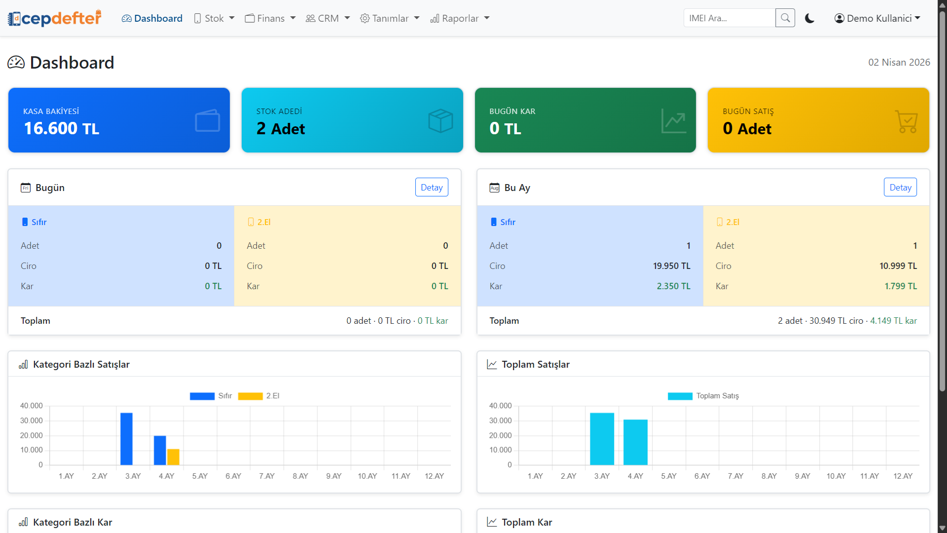 CepDefter | Telefoncu Stok Takip, IMEI Güvenliği, Alış Satış ve Cari Yönetim